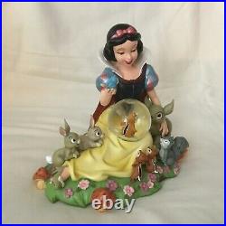 RARE Disney Snow White IM WISHING Musical Figurine SnowGlobe-MIB