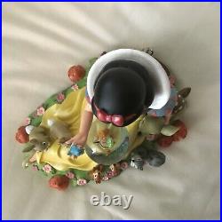 RARE Disney Snow White IM WISHING Musical Figurine SnowGlobe-MIB