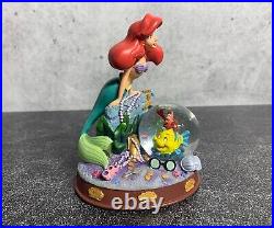 RARE Disney Store EXCLUSIVE Little Mermaid Globe Ariel, Flounder & Sebastian