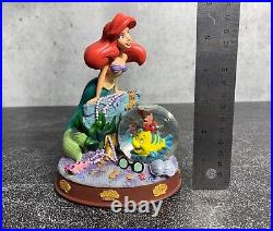 RARE Disney Store EXCLUSIVE Little Mermaid Globe Ariel, Flounder & Sebastian