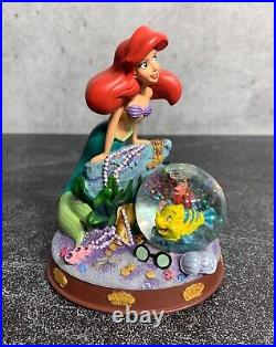 RARE Disney Store EXCLUSIVE Little Mermaid Globe Ariel, Flounder & Sebastian