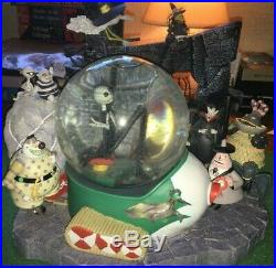RARE Disney Store Nightmare Before Christmas Large Musical Snow Globe