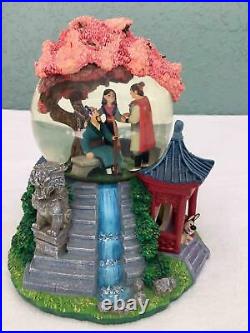 RARE Disney Store Snowglobe Globel Mulan Reflection Music Box Mushu Shang