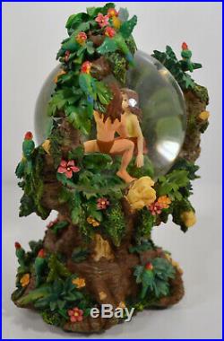RARE Disney Tarzan Jane Figure Blossoming Love Tree Two Worlds Musical Snowglobe