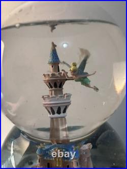 RARE Disney Tinkerbell Castle Music Double Bubble Snow Globe NEEDS REPAIRS