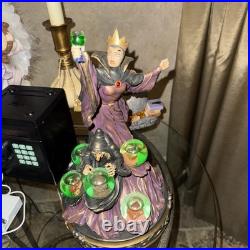 RARE Disney Villains Evil Queen & Hag Snow Globe Statue 28557