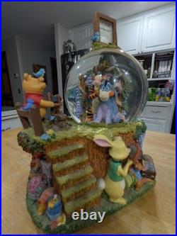 RARE Disney Winnie The Pooh Photographer Musical Snow Globe