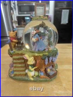 RARE Disney Winnie The Pooh Photographer Musical Snow Globe