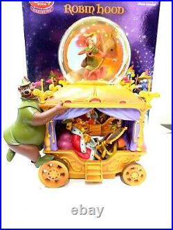 RARE Disney's Exclusive 35th Anniversary Robin Hood Musical Snow Globe With Box