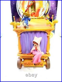 RARE Disney's Exclusive 35th Anniversary Robin Hood Musical Snow Globe With Box