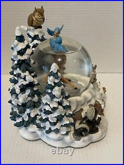RARE / HTF Disney Store Exclusive Winter Bambi Musical Snow globe Pre-owned