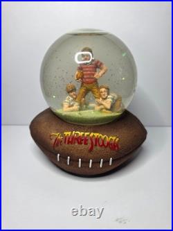 RARE VINTAGE The Three Stooges Musical Snow Globe both WORKING