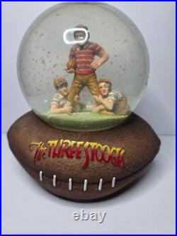 RARE VINTAGE The Three Stooges Musical Snow Globe both WORKING