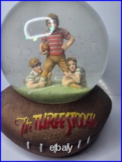 RARE VINTAGE The Three Stooges Musical Snow Globe both WORKING
