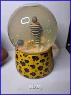 RARE VINTAGE The Three Stooges Musical Snow Globe both WORKING