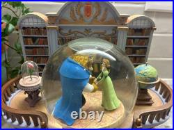 RARE VTG Disney Beauty & the Beast Library Double Snow Globe Music Box 90's L92 RARE VTG Disney Beauty & the Beast Library Double Snow Globe Music Box 90's L92