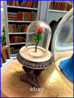 RARE VTG Disney Beauty & the Beast Library Double Snow Globe Music Box 90's L92 RARE VTG Disney Beauty & the Beast Library Double Snow Globe Music Box 90's L92