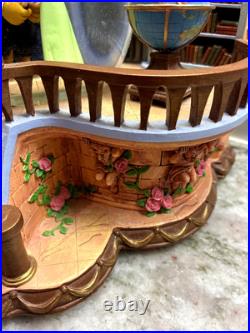 RARE VTG Disney Beauty & the Beast Library Double Snow Globe Music Box 90's L92 RARE VTG Disney Beauty & the Beast Library Double Snow Globe Music Box 90's L92