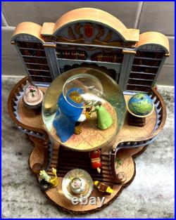 RARE VTG Disney Beauty & the Beast Library Double Snow Globe Music Box 90's L92 RARE VTG Disney Beauty & the Beast Library Double Snow Globe Music Box 90's L92
