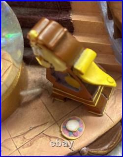 RARE VTG Disney Beauty & the Beast Library Double Snow Globe Music Box 90's L92 RARE VTG Disney Beauty & the Beast Library Double Snow Globe Music Box 90's L92