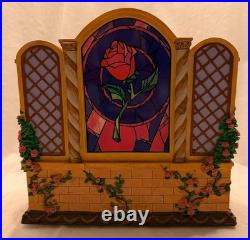 RARE Vintage Disney Beauty and the Beast Library Double Snowglobe