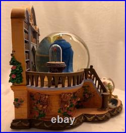 RARE Vintage Disney Beauty and the Beast Library Double Snowglobe