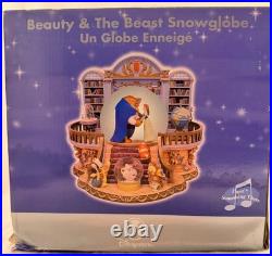 RARE Vintage Disney Beauty and the Beast Library Double Snowglobe