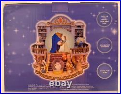 RARE Vintage Disney Beauty and the Beast Library Double Snowglobe