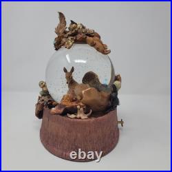 RARE Walt Disney's Bambi Musical Snow Globe Little April Shower Works with Chips RARE Walt Disney's Bambi Musical Snow Globe Little April Shower Works with Chips