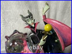 Rare 12 Disney Villains Snow Globe Maleficent And Dragon Box