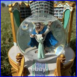 Rare 1991 Beauty and the Beast Snow Globe Library with Working Music Box Rare 1991 Beauty and the Beast Snow Globe Library with Working Music Box