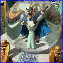 Rare 1991 Beauty and the Beast Snow Globe Library with Working Music Box Rare 1991 Beauty and the Beast Snow Globe Library with Working Music Box