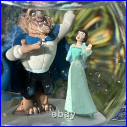 Rare 1991 Beauty and the Beast Snow Globe Library with Working Music Box Rare 1991 Beauty and the Beast Snow Globe Library with Working Music Box