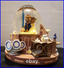 Rare 1991 Disney Beauty & The Beast Musical Snow Globe Excellent Condition