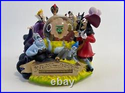 Rare 2004 Disney Villains Statue Snow Globe Evil MUSICALGRIM GRINNING GHOST