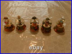 Rare 5 Disney Alice Wonderland Mini Snow Globe 50th Anniversary Snow Globes