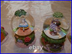 Rare 5 Disney Alice Wonderland Mini Snow Globe 50th Anniversary Snow Globes