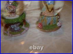 Rare 5 Disney Alice Wonderland Mini Snow Globe 50th Anniversary Snow Globes