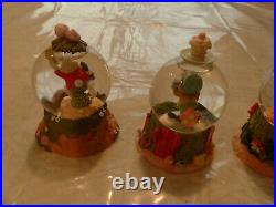 Rare 5 Disney Alice Wonderland Mini Snow Globe 50th Anniversary Snow Globes