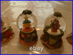 Rare 5 Disney Alice Wonderland Mini Snow Globe 50th Anniversary Snow Globes