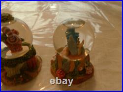 Rare 5 Disney Alice Wonderland Mini Snow Globe 50th Anniversary Snow Globes