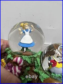 Rare Alice in Wonderland Enesco Waltz of the Flowers Musical Snowglobe Disney