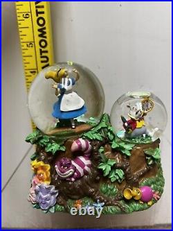 Rare Alice in Wonderland Enesco Waltz of the Flowers Musical Snowglobe Disney