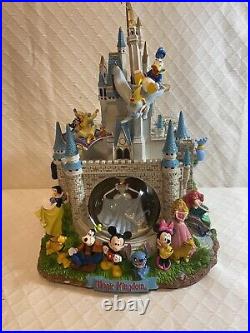 Rare DISNEY MAGIC KINGDOM MULTI SNOWGLOBE Castle Princess