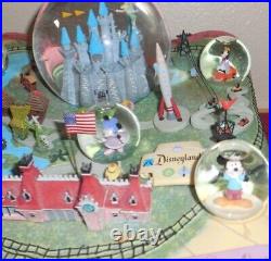 Rare Disney 50th Anniversary Disneyland map Musical Snowglobe