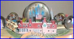 Rare Disney 50th Anniversary Disneyland map Musical Snowglobe