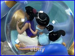 Rare Disney Aladdin Snow Globe A Whole New World With COA Tag