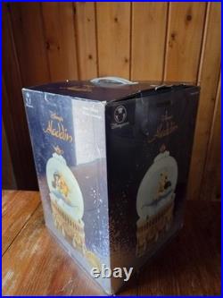 Rare Disney Aladdin Snow Globe Jasmine Genie Musical Theme Withbox MUSIC WORKS