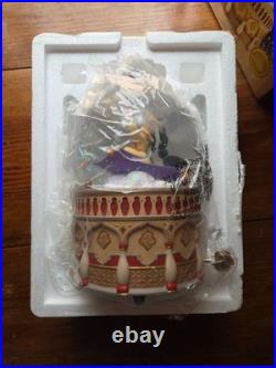 Rare Disney Aladdin Snow Globe Jasmine Genie Musical Theme Withbox MUSIC WORKS