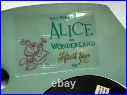 Rare Disney Alice In Wonderland Snow Globe Music Box Courtroom scene